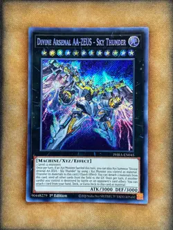 Yugioh Divine Arsenal AA-ZEUS - Sky Thunder PHRA-EN045 Secret Rare 1st Ed NM - Image 1