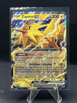 Pokemon TCG Zapdos EX 145/165 S&V 151 Double Rare Card (NM Condition) - Image 1