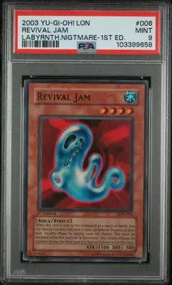 Revival Jam PSA 9 MINT LON-006 Super Rare 1st Ed Labyrinth Of Nightmare Yugioh - Image 1