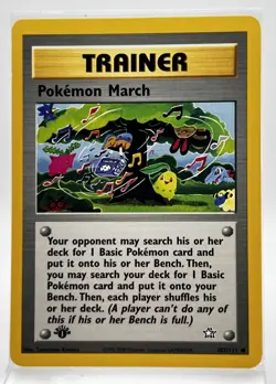 Pokemon March 102/111 First Edition Neo Genesis Pokemon Card 2000 LP - Image 1