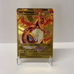 Charizard DX HP500 Gold Metal Pokemon Card-Collectible Gift Display！GOOD~ - Image 2