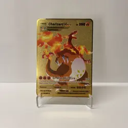 Gold Metal Charizard VMAX HP350 Pokemon Card-Collectible Gift Display！GOOD~ - Image 3