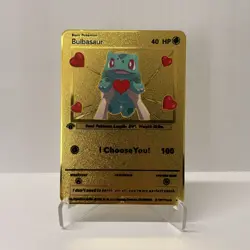 Bulbasaur Gold Metal Pokemon Card-Collectible Gift Display！GOOD~ - Image 2