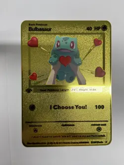 Bulbasaur Gold Metal Pokemon Card-Collectible Gift Display！GOOD~ - Image 3