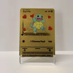 Gold Metal Squitrle Pokemon Card-Collectible Gift Display！GOOD~ - Image 1