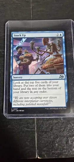 Magic the Gathering Aetherdrift Stock Up DFT 0067 Regular Card - Image 1