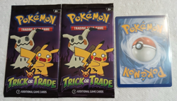 2023 Pokemon TCG 2 x Trick or Trade 3 Card BOOster Packs + 1 Bonus Card! - Image 1