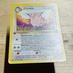 Vintage 1999 Clefable 17/64 Jungle Rare 1st Edition MP English Pokemon TCG Card - Image 4