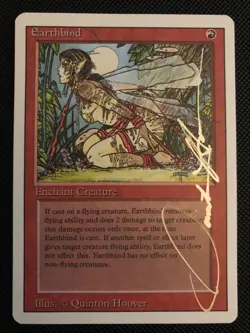 Magic the Gathering MTG Revised EARTHBIND Artist Proof Quinton Hoover SIGNED AP - Image 2