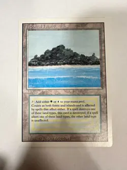 Magic the Gathering MTG Tropical Island - Revised Edition NM - Image 1