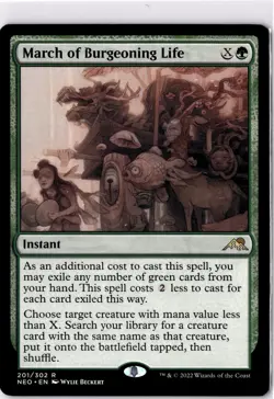 March Of Burgeoning Life NM/M* Kamigawa Neon Dynasty 201/302 mtg -UnltdCards - Image 1