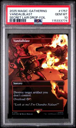 MTG Vandablast FOIL Deadpool Secret Lair Drop (SLD) Rare #1757 PSA 10 Gem Mint - Image 1