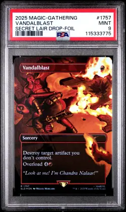 MTG Vandablast FOIL Deadpool Secret Lair Drop (SLD) Rare Magic #1757 PSA 9 Mint - Image 1