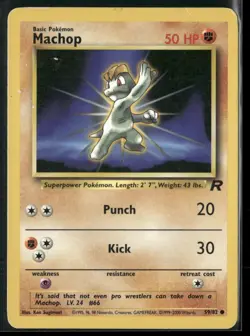 Machop 59/82 - Pokemon TCG Team Rocket Unlimited - Image 1