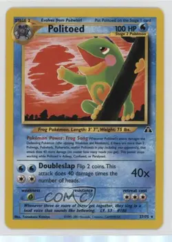 Politoed Pokemon Neo Discovery #27 2001 1j5g - Image 1