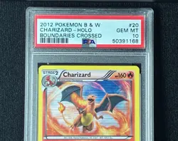 2012 Pokemon Black & White Boundaries Crossed #20 Charizard Holo PSA 10- Pop 81 - Image 1