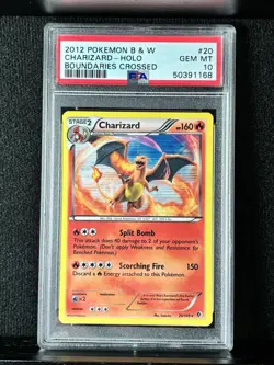 2012 Pokemon Black & White Boundaries Crossed #20 Charizard Holo PSA 10- Pop 81 - Image 3