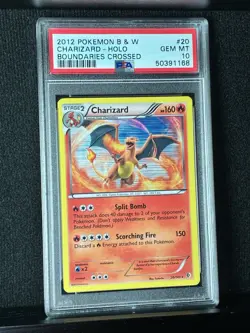 2012 Pokemon Black & White Boundaries Crossed #20 Charizard Holo PSA 10- Pop 81 - Image 4