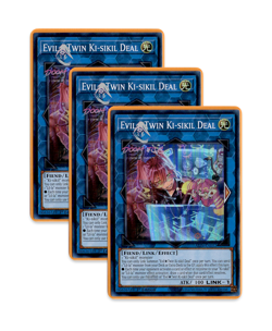Yugioh! Evil Twin Ki-sikil Deal ALIN-EN052 (SR) 1st Ed 3x "Evil Twin Support" - Image 1