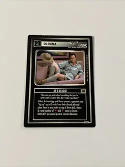 Star Trek CCG Dilemma Ar-Q-Ologist Black Boarder Card - Image 1
