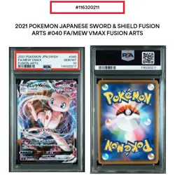 PSA 10 Mew VMAX RRR 040/100 s8 Fusion Arts Pokemon Card Japanese - Image 1