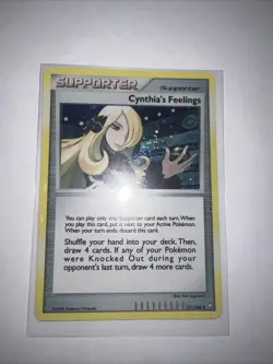 Cynthia's Feelings Holo Pokemon Supporter Card 131/146 Legends Awakened 2008 LP - Image 1