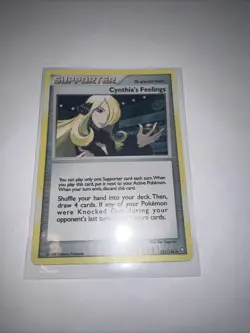 Cynthia's Feelings Holo Pokemon Supporter Card 131/146 Legends Awakened 2008 LP - Image 2
