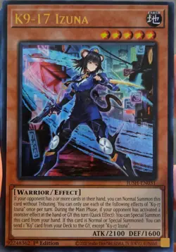 Yu-Gi-Oh! K9-17 Izuna Card 1st Edition Warrior/Effect - Image 1