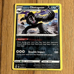 Galarian Obstagoon 037/073 Champions Path Reverse Holo Pokemon Card NM - Image 1