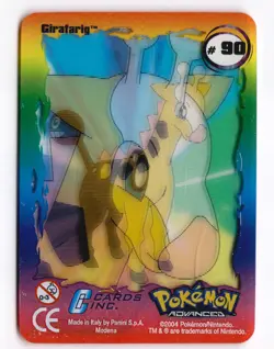 GIRAFARIG Action Card #90 Pokemon Advanced Lenticular 2004 Panini (HP) - Image 2