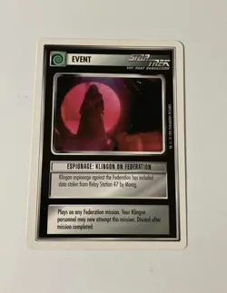 Star Trek CCG Event Espionage: Klingon On Federation Common Card - Image 1