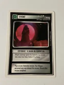 Star Trek CCG Event Espionage: Klingon On Federation Common Card - Image 1