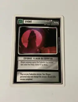 Star Trek CCG Event Espionage: Klingon On Federation Common Card - Image 1