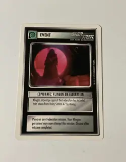 Star Trek CCG Event Espionage: Klingon On Federation Common Card - Image 1