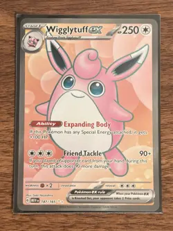 POKEMON TCG S&V 151 WIGGLYTUFF EX Full Art Card 187/165 English - Image 4