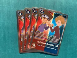 Tai Kamiya & Matt Ishida BT17-081 Playset Secret Crisis Digimon Card Game x4 - Image 1