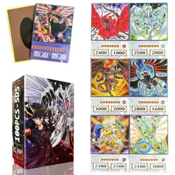 YUGIOH 100Pcs Blue Eyes Dark Magician Exodia Obelisk 5DS Slifer Anime Style Card - Image 2