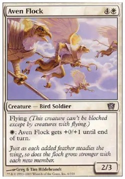 Aven Flock -Foil Medium Play MTG 8th Edition - Image 1