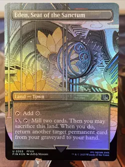 Eden, Seat of the Sanctum Borderless (NM Foil) FIN-0355 Uncommon MTG - Image 1