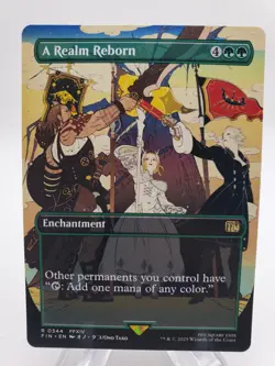 R 0344 A Realm Reborn Borderless Rare Final Fantasy NM Card MTG FIN FFXIV Green - Image 1