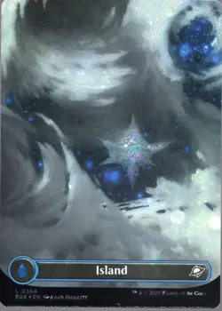 Island GALAXY FOIL BORDERLESS FULL ART MTG Edge of Eternities NM/M #368 - Image 1