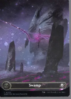 Swamp GALAXY FOIL BORDERLESS FULL ART MTG Edge of Eternities NM/M #369 - Image 1