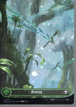 Forest GALAXY FOIL BORDERLESS FULL ART MTG Edge of Eternities NM/M #371 - Image 1