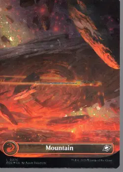 Mountain GALAXY FOIL BORDERLESS FULL ART MTG Edge of Eternities NM/M #370 - Image 1