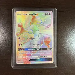 Pokemon Mewtwo GX Full Art 76/73 Shining Legends Rainbow Secret Rare - Image 1