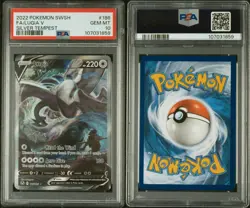 Pokemon Lugia V 186/195 PSA 10 Gem Mint SWSH Silver Tempest Alternate Full Art - Image 3