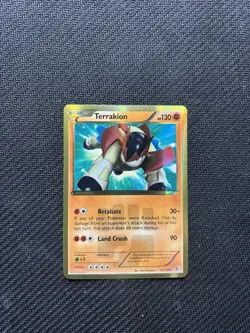 Pokemon 2012 Boundaries Crossed Shiny Terrakion 151/149 - Secret Rare NM - Image 1