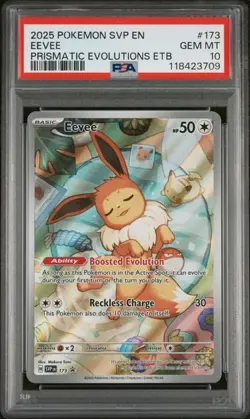 2025 POKEMON SVP PRISMATIC EVOLUTIONS ETB PROMO #173 EEVEE PSA 10 - Image 1