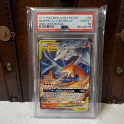 2019 Pokemon Sun & Moon Unbroken Bonds Reshiram & Charizard GX PSA 10 INVEST 🔥 - Image 1