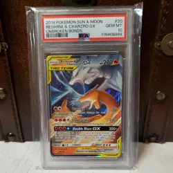 2019 Pokemon Sun & Moon Unbroken Bonds Reshiram & Charizard GX PSA 10 INVEST 🔥 - Image 3